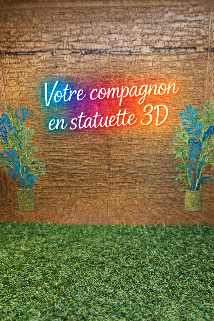 Transformez votre compagnon en statuette 3D unique.