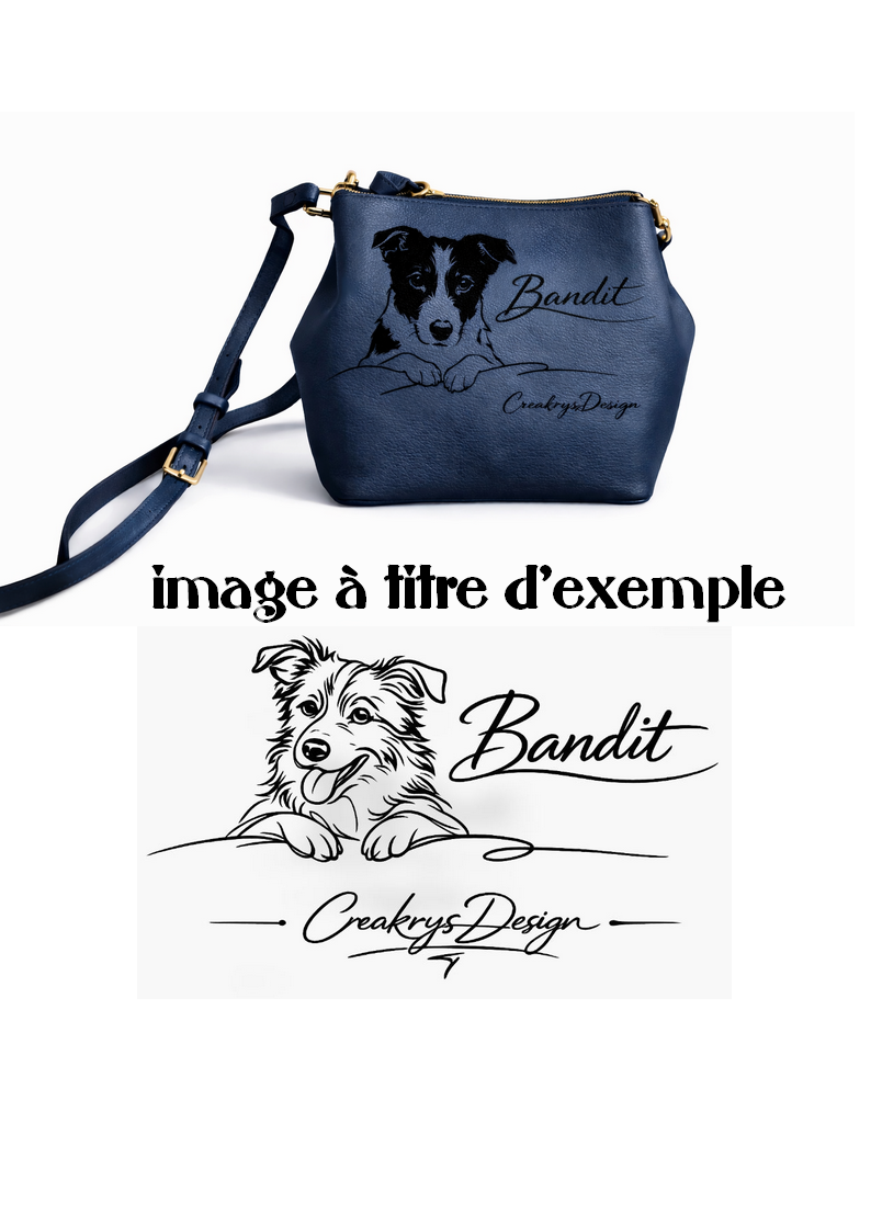 Sac à Main avec Gravure Laser de Votre Animal