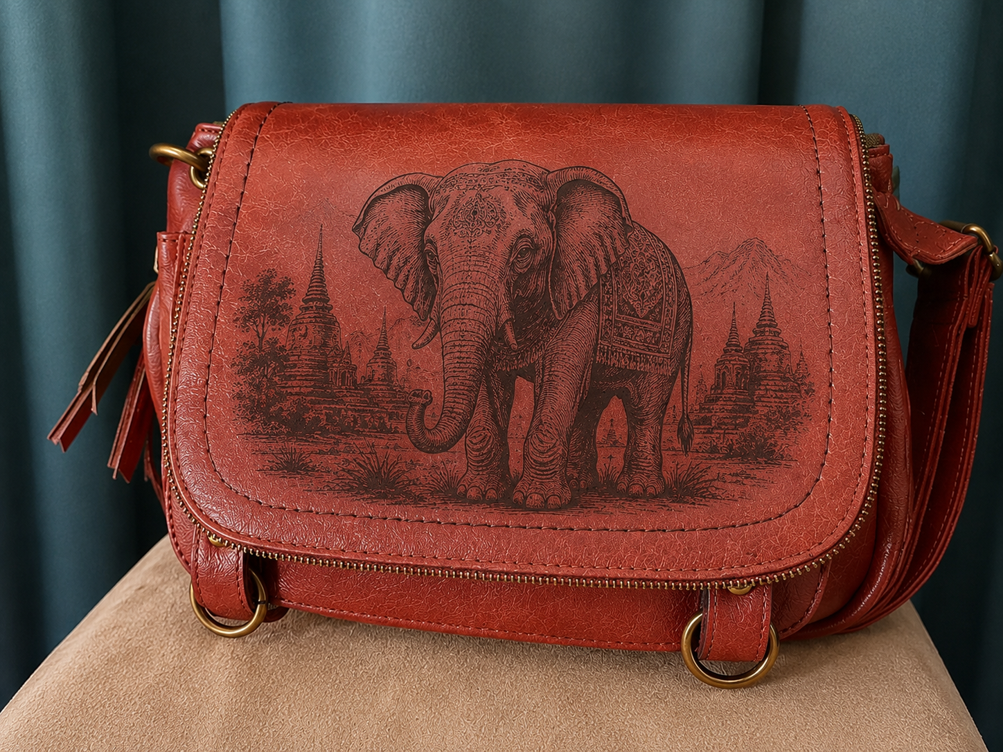 🐘 Sac à main personnalisé "Éléphant d'Asie" 🐘