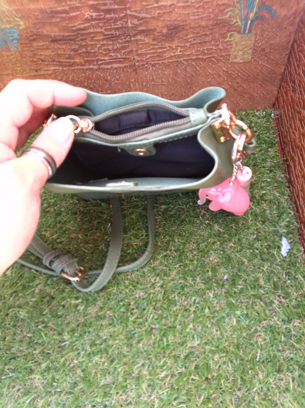 Petit sac kaki gravé pour les amoureux des chiens